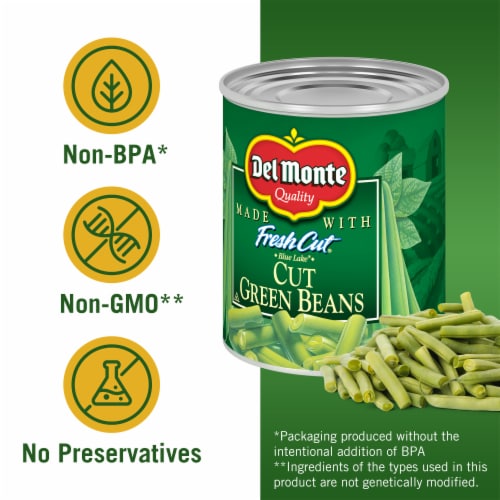 Del Monte Blue Lake Cut Green Beans Perspective: back