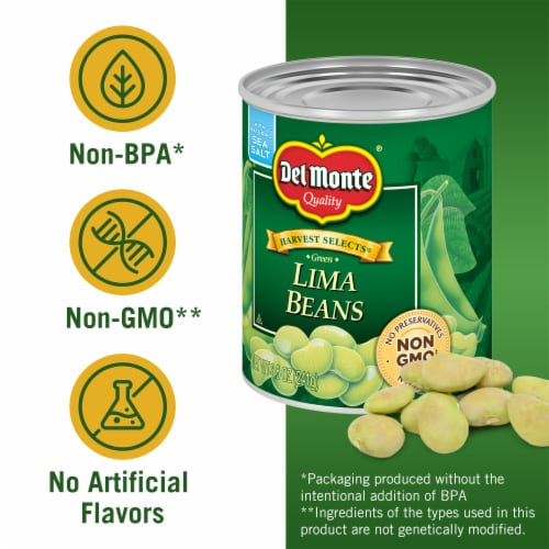 Del Monte® Fresh Cut Harvest Selects® Green Lima Beans Perspective: back