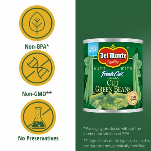 Del Monte Blue Lake Cut Green Beans Perspective: back