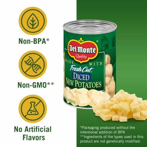 DEL MONTE FRESH CUT Diced Canned Potatoes Canned Vegetables Perspective: back