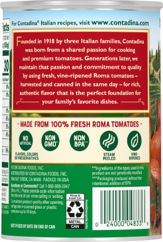 Contadina® Petite Diced Roma Tomatoes Perspective: back