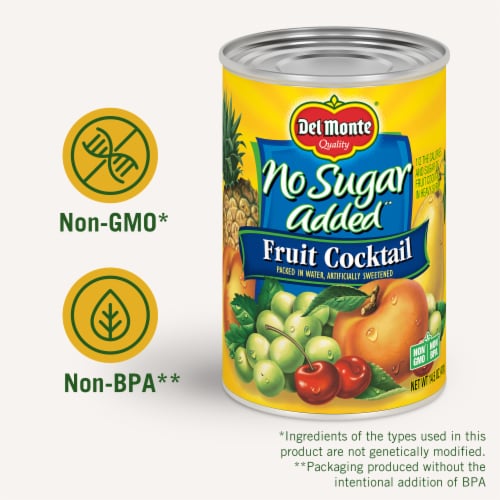 Del Monte No Sugar Added Fruit Cocktail Perspective: back