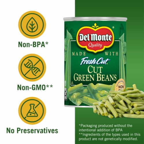 Del Monte Blue Lake Cut Green Beans Perspective: back