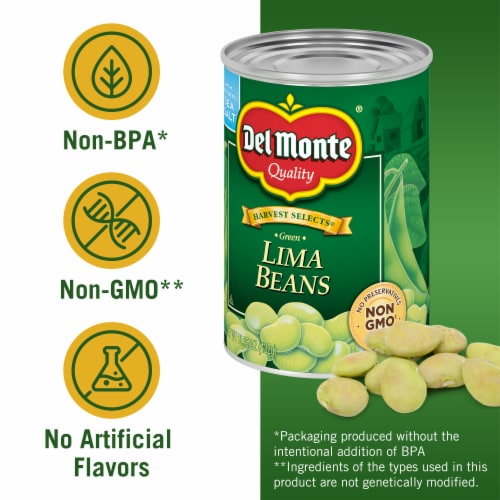 Del Monte® Harvest Selects® Fresh Cut® Green Lima Beans Canned Vegetables Perspective: back