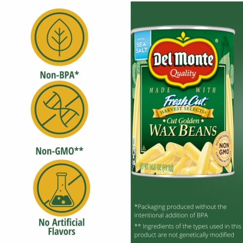 Del Monte Harvest Selects Cut Golden Wax Beans Perspective: back
