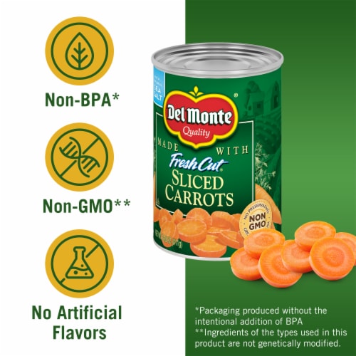 Del Monte Sliced Carrots Perspective: back