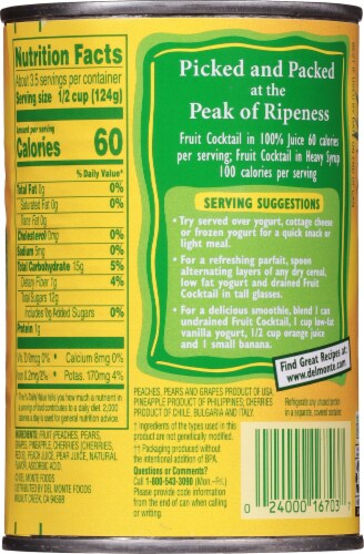 Del Monte® Fruit Cocktail in 100% Juice Perspective: back