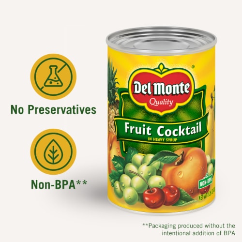 Del Monte Fruit Cocktail in Heavy Syrup Perspective: back