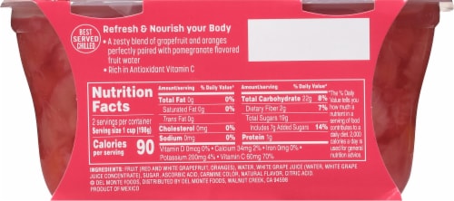 Del Monte® Fruit Refreshers® Grapefruit and Oranges Fruit Cup Snacks in Sweetened Water Perspective: back