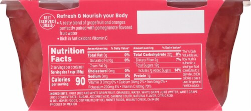Del Monte® Fruit Refreshers® Grapefruit and Oranges Fruit Cup Snacks in Sweetened Water Perspective: back