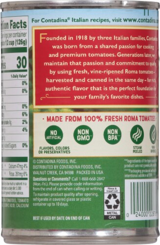 Contadina® Diced Tomatoes Perspective: back