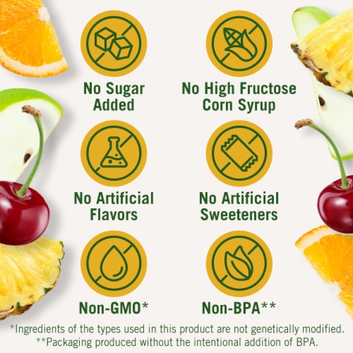 Del Monte No Sugar Added Fruit Cup Snacks Variety Pack Perspective: back