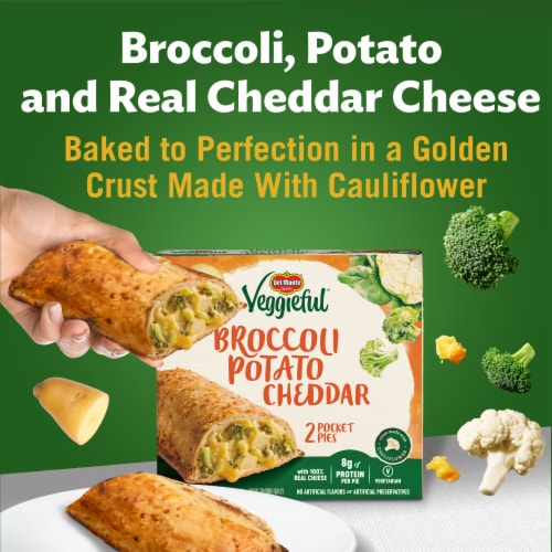Del Monte® Veggieful™ Broccoli Potato Cheddar Pocket Pies Frozen Snacks Perspective: back
