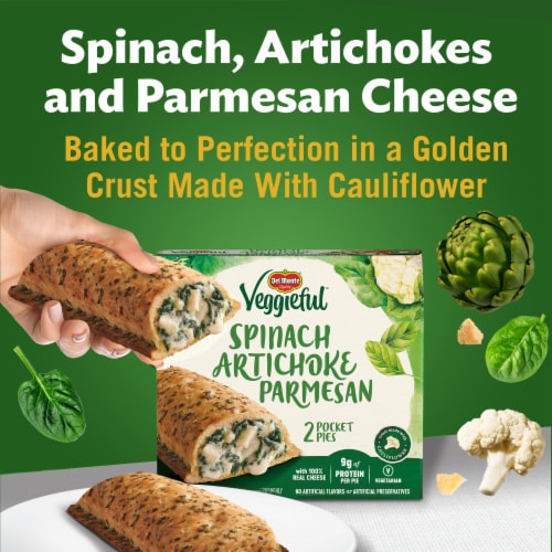 Del Monte® Veggieful™ Spinach Artichoke Parmesan Pocket Pie Frozen Snacks Perspective: back