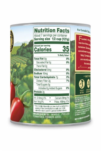 Contadina® San Marzano Style Whole Tomatoes Perspective: back