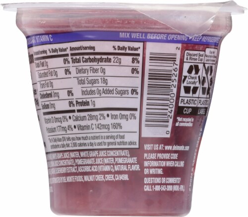 Del Monte® Stay Well Grapefruit in Pomegranate Flavored Juice Fruit Cup Perspective: back