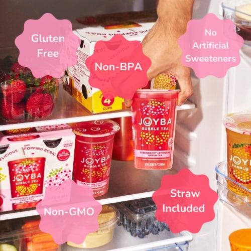 Joyba™ Strawberry Lemonade Green Bubble Tea Perspective: back
