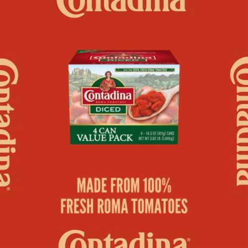 Contadina Diced Tomatoes Perspective: back