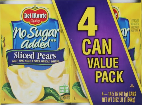 Del Monte® No Sugar Added Sliced Pears Perspective: back