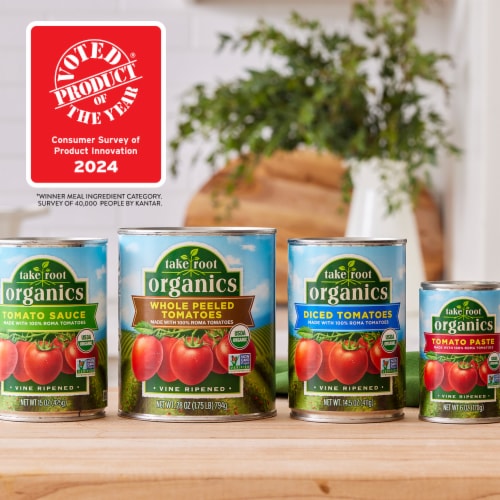 Take Root Organics™ Diced Tomatoes Perspective: back