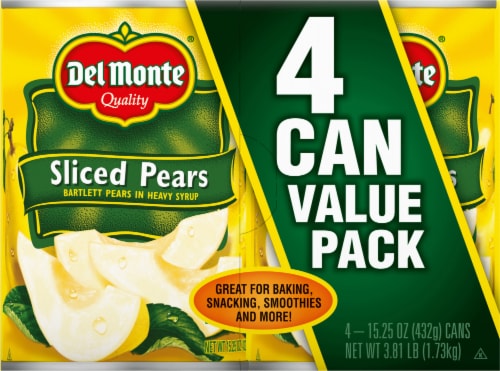 Del Monte® Sliced Pears in Heavy Syrup Can Perspective: back