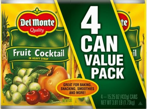 Del Monte® Fruit Cocktail in Heavy Syrup Cans Perspective: back
