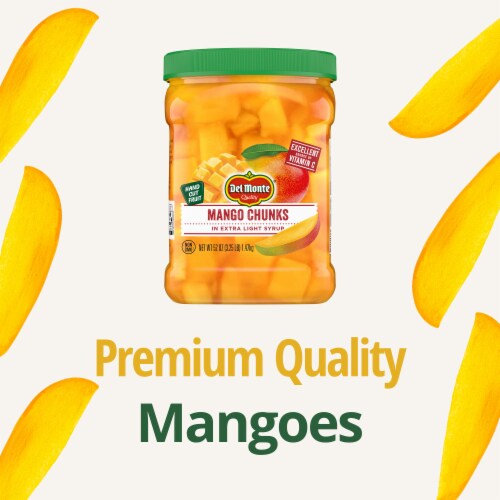 Del Monte Mango Chunks in Extra Light Syrup Perspective: back