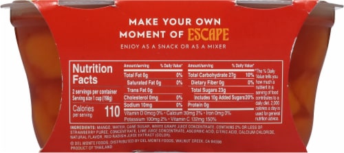 Del Monte® Escapes Mango Strawberry-Rita Fruit Cups Perspective: back