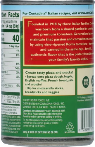 Contadina® Roma Style Pizza Sauce Flavored with Pepperoni Perspective: back