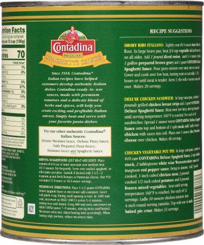 Contadina® Spaghetti Sauce Perspective: back