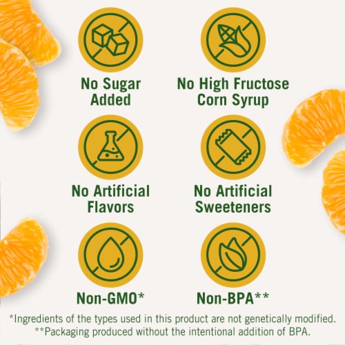 Del Monte® Mandarin Oranges Fruit Cup Snacks Perspective: back
