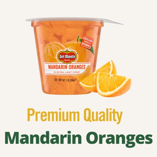 Del Monte® Mandarin Oranges Fruit Cup Snacks Perspective: back