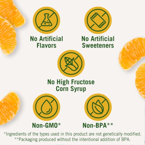 Del Monte® Mandarin Oranges Fruit Cup® Snacks in 100% Juice Perspective: back