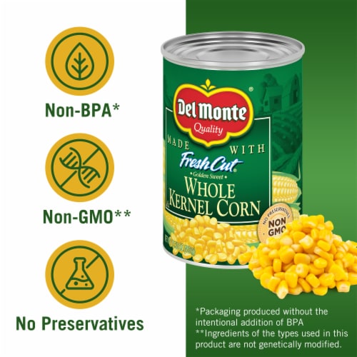 Del Monte Golden Sweet Whole Kernel Corn Perspective: back