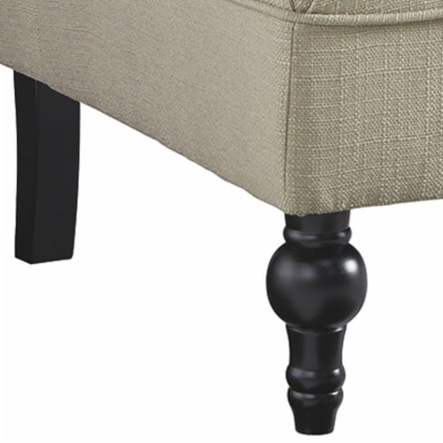 Ashley Degas Tufted Slipper Chair in Oatmeal Perspective: back