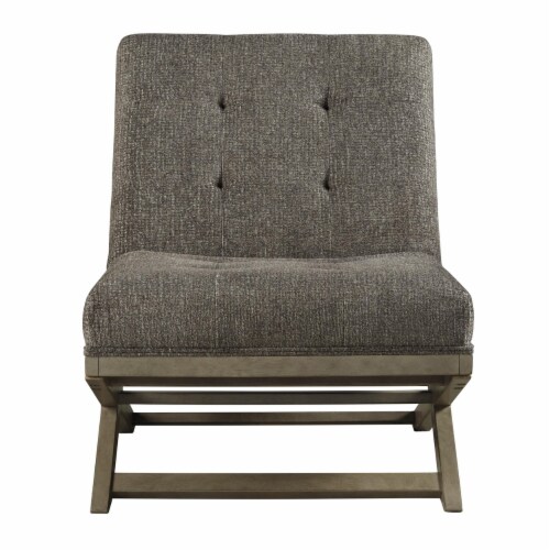 Ashley Sidewinder Tufted Accent Chair in Taupe Perspective: back