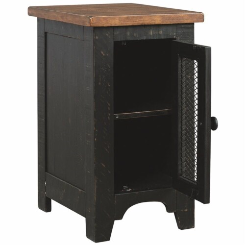 Ashley Furniture Valebeck 14 Storage End Table in Vintage Black 1