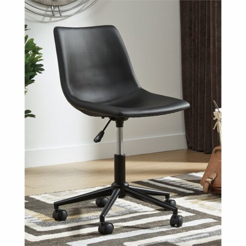 Ashley Furniture Home Office Swivel Desk Chair - Black Perspective: back