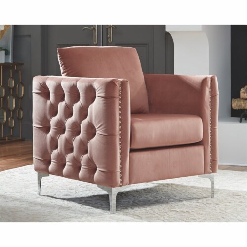 Signature Design by Ashley Lizmont Accent Chair in Blush Pink Perspective: back