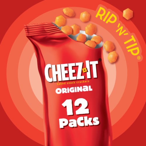 Cheez-It® Gripz Original Cheese Crackers Multipack Perspective: back