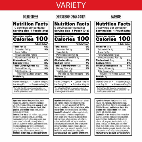 Cheez-It Snap'd Variety Pack Cheese Cracker Chips Perspective: back