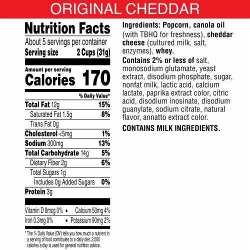 Cheez-It Cheddar Loaded Popcorn Perspective: back