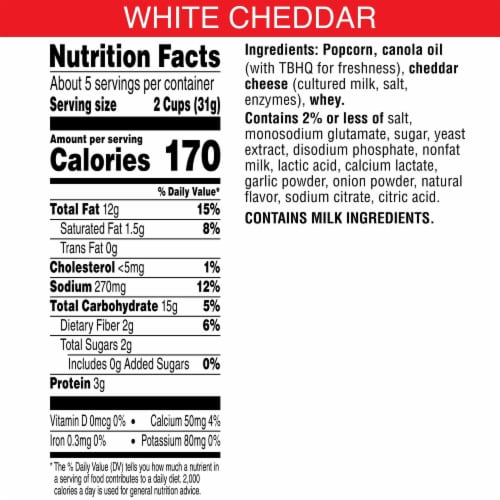 Cheez-It White Cheddar Loaded Popcorn Perspective: back