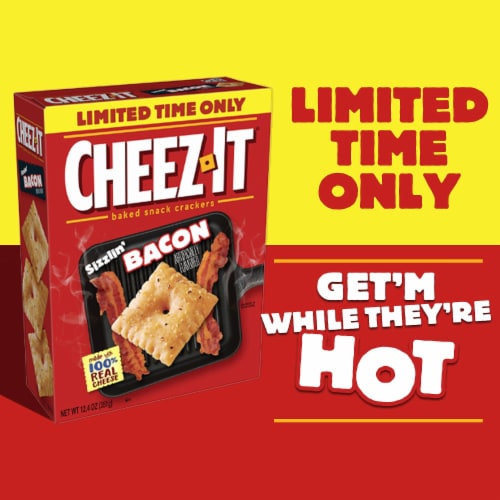 Cheez-It® Sizzlin' Bacon Cheese Snack Crackers Perspective: back