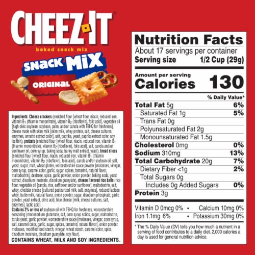 Cheez-It® Original Snack Mix Family Size Perspective: back