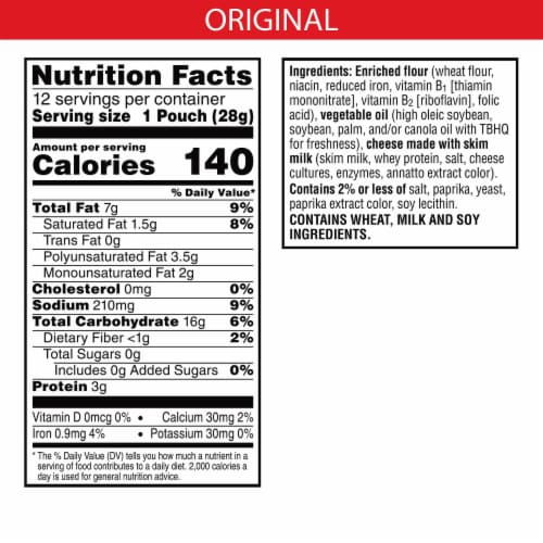 Cheez-It® Original Cheese Crackers Multipack Perspective: back