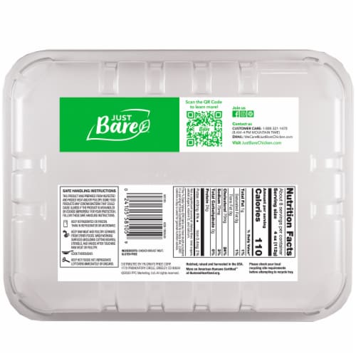 Just Bare® Boneless Skinless Breast Fillets Family Pack Perspective: back