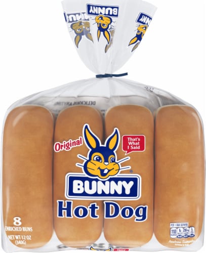 Bunny Hot Dog Buns Perspective: back