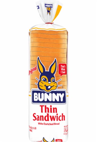 Bunny Thin Sliced White Bread Perspective: back