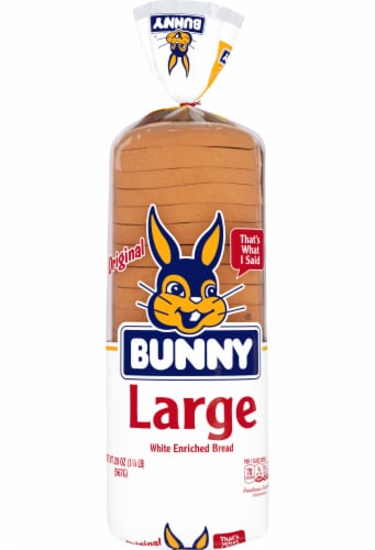 Bunny Large White Bread Perspective: back